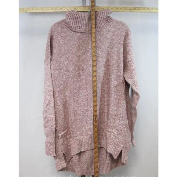 SALE! NWT-H By Halston French Pink/White Wool & Cotton Blend Cozy Turtleneck XL - Picture 7 of 10